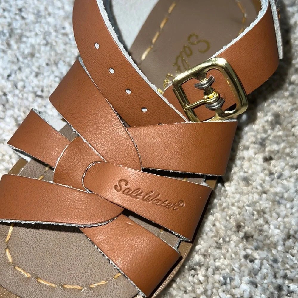 AUTH NIB Salt Water the Original Sandal Toddler Little Kids TAN
